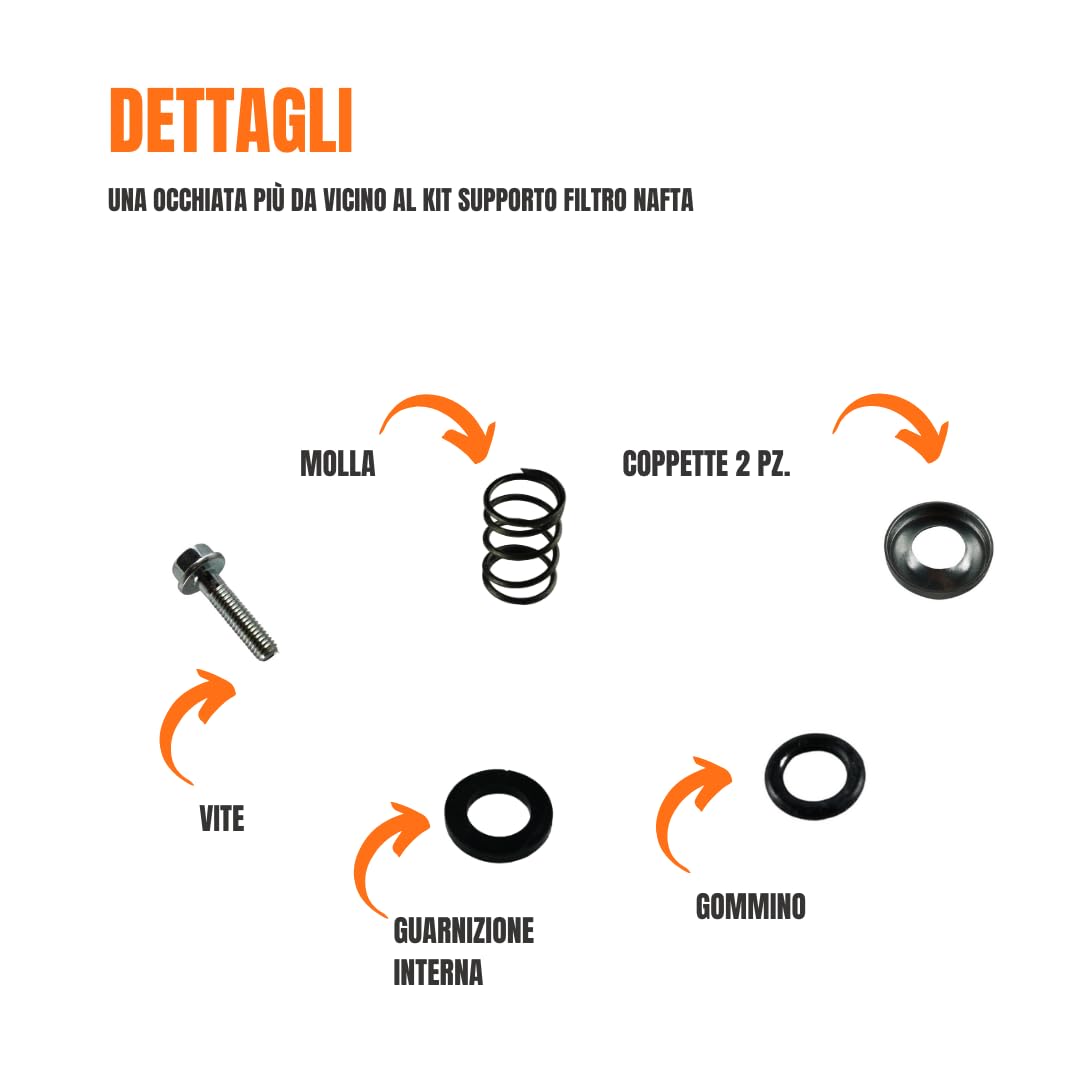 Kit de Soporte de Filtro de Gasóleo, Tanque de Motor Lombardini 6ld325 6ld360 6ld400 6ld435 Lda520 Lda530