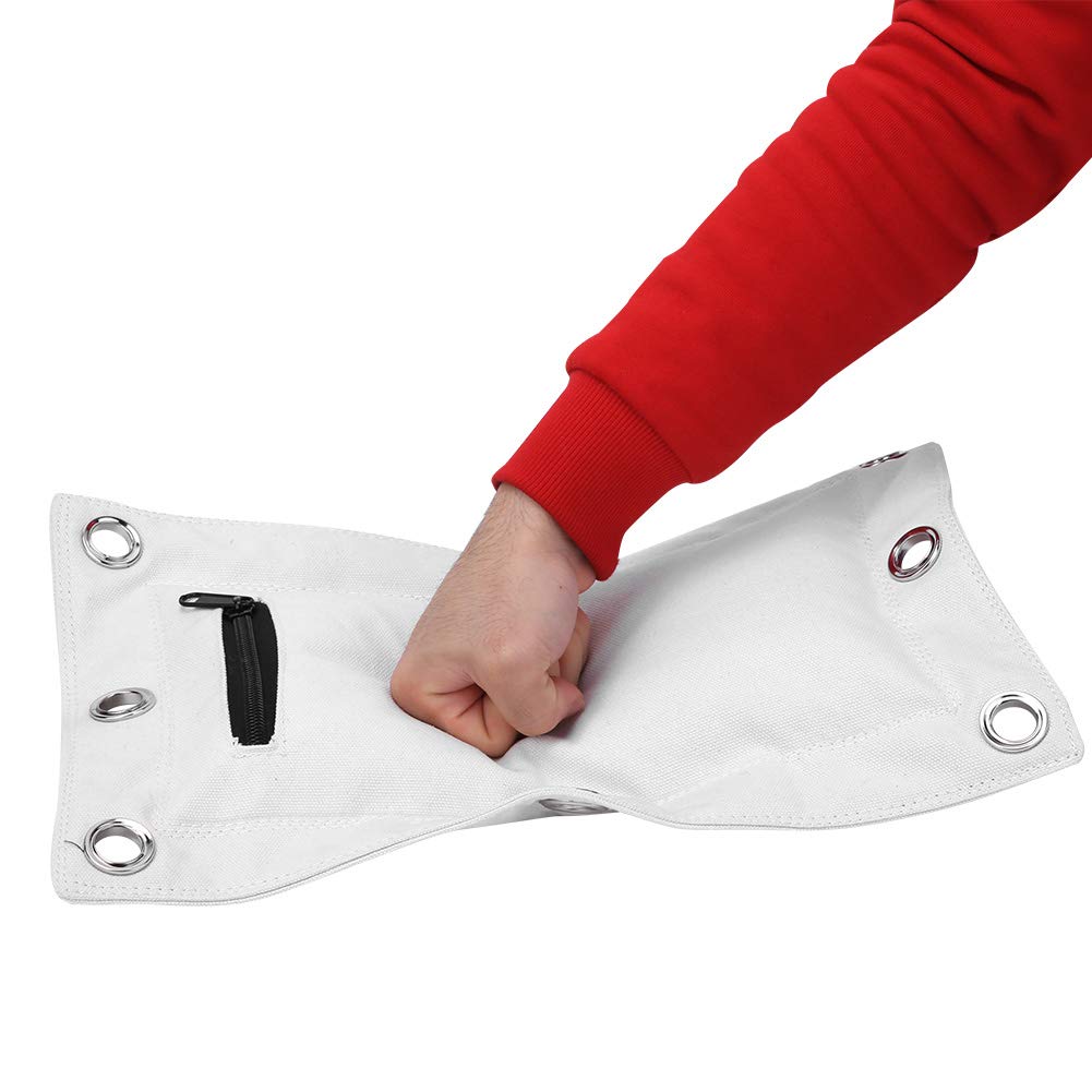 Akozon Wing Chun Anello di allenamento Muro Punch Pad Tela Punch Borsa da sabbia vuota Bersaglio con cerniera per boxe Muay Thai Sanda(S)