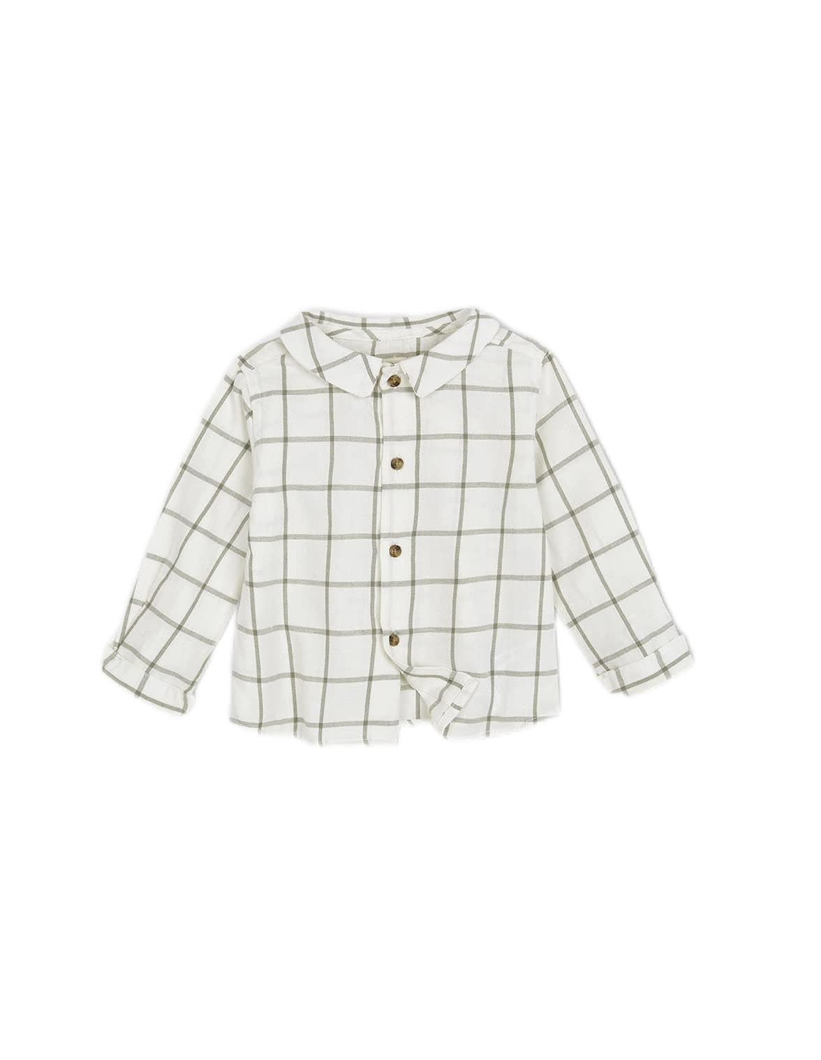 GOCCO Camisa Villela Cuadros, Verde Nuevo, Regular para Bebés