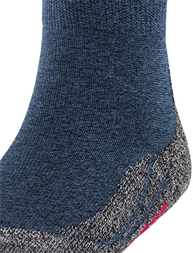 FALKE Unisex Kids TK2 Short Hiking Socks Merino Wool Blue More Colours Thick Midweight Padded Cushioned Sole Breathable Quick Dry Anti-Blister 1 Pair
