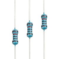 Vista 46 de 100pcs 1 ohm Resistor 1/4w (0.25 W) Resistencia fija de película metálica de tolerancia ±1%, múltiples valores de resistencia opcional