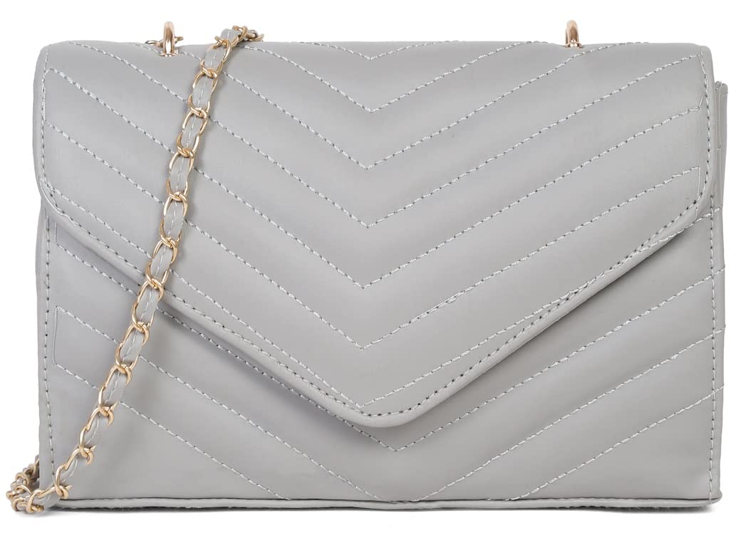 Envias Leatherette Side Sling Bags For Womens Ladies (Grey_EVS-FGO-465) (B0B7CGK2VT) Amazon Price History, Amazon Price Tracker