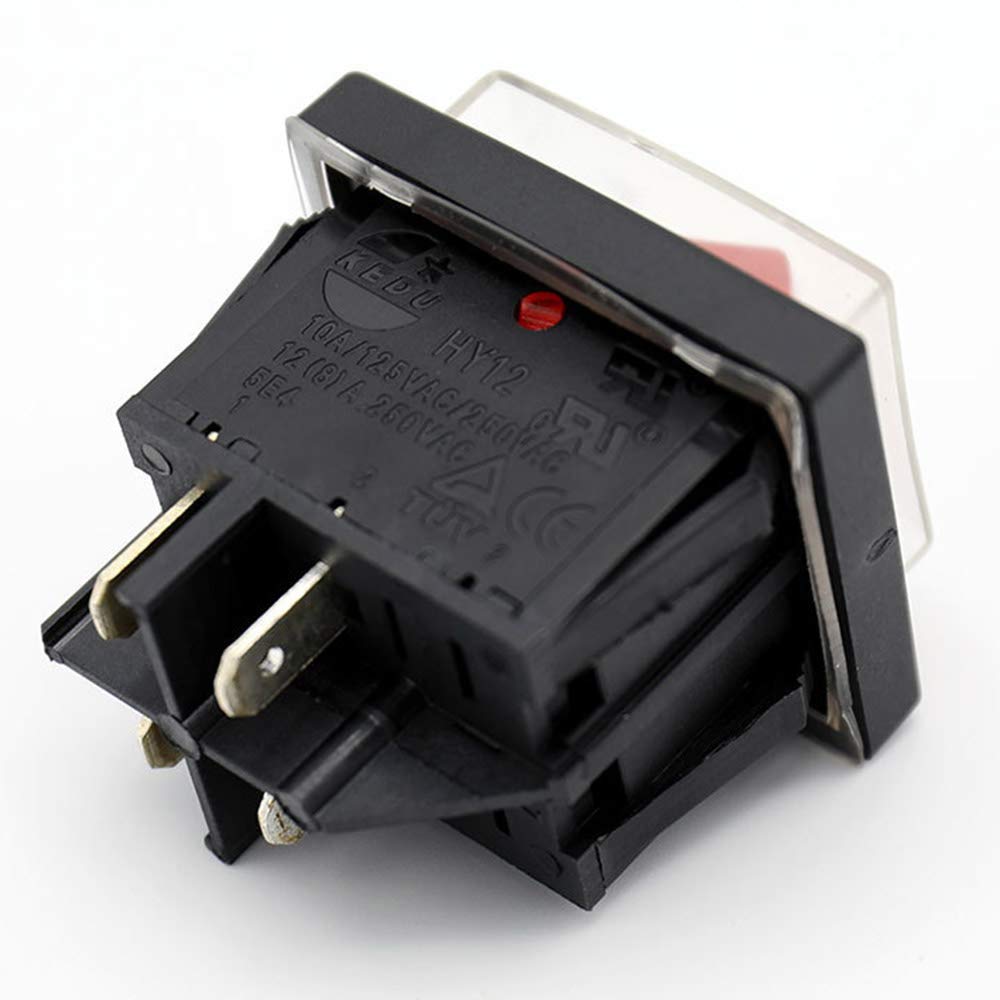 Interruttore A Bilanciere KEDU HY12-9-4 - 4 Pin, IP55, T85O, Pulsante Di Accensione Ricambio - Foto 4