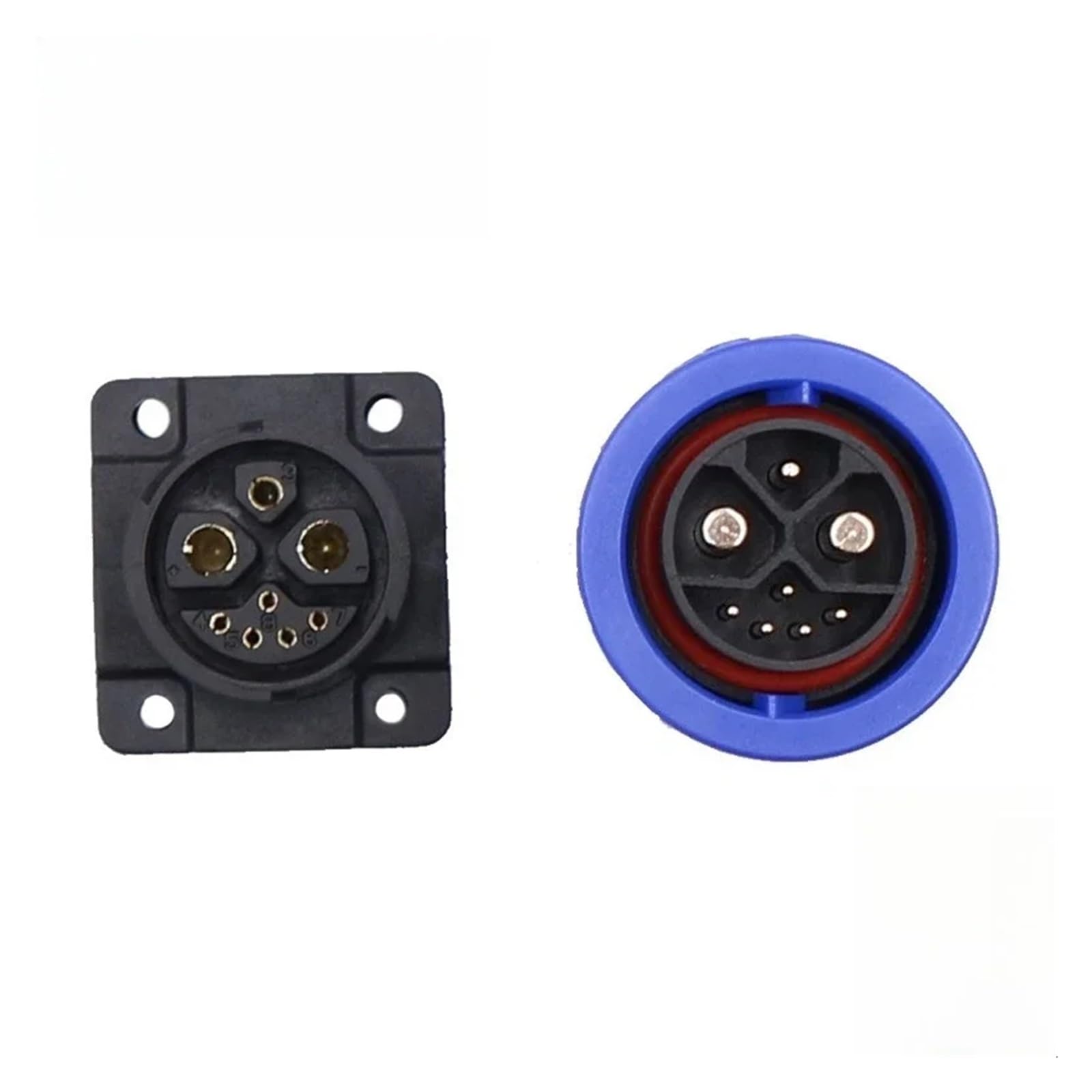 Conector M25 IP68, enchufe de carga impermeable con bloqueo automático, enchufe de aviación 50A 2 + 1 + 5, adaptador de corriente de almacenamiento de energía(Set)