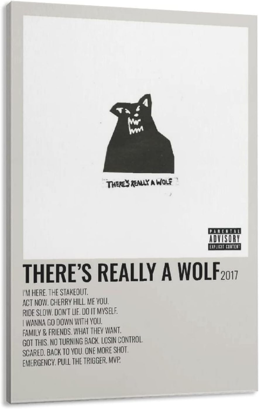 THERE'S REALLY A WOLF Russ Canvas Poster Bedroom Decor Sports Landscape Office Room Decor Gift Frame-style16x24inch(40x60cm)