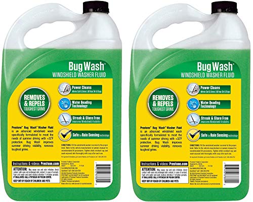Prestone AS657 Bug Wash Windshield Washer Fluid, 1 Gallon (Pack of 2)