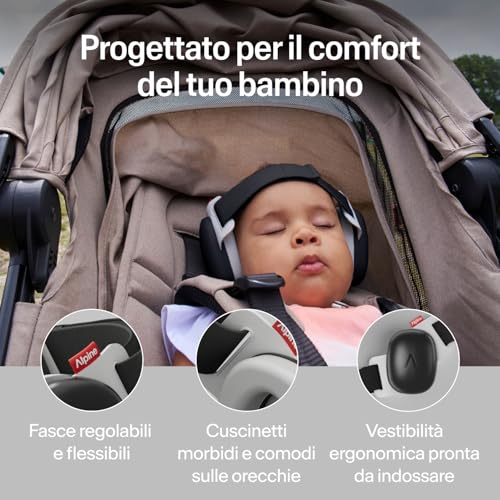 Alpine Muffy Baby Comfort, Paraorecchie Migliorati Per Neonati E Bambini, Certificato Ce, Vestibilità Sicura E Confortevole, Protezione Dell'udito Regolabile Fino A 48 Mesi, Attenuazione 24 Db, Nero - 3