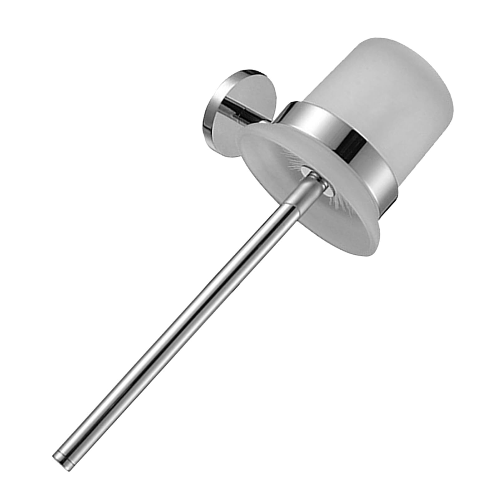 Brosse de toilette chic en acier inoxydable et verre LABRIMP pour suspendre au mur de wc moderne