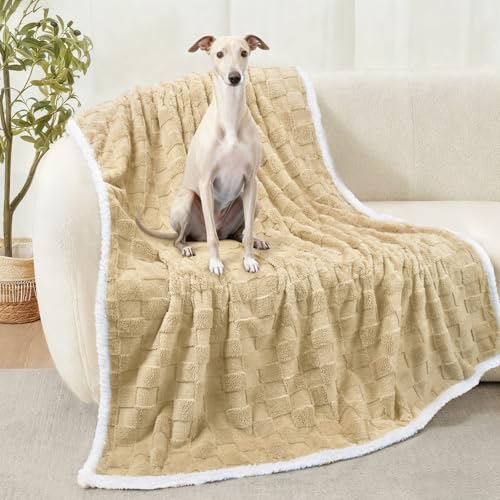 Luciphia Waterproof Dog Blanket, Reversible Fleece & Sherpa, Couch Cover