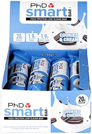 PhD Smart Bar Cookies & Cream 12 Bars x 64g