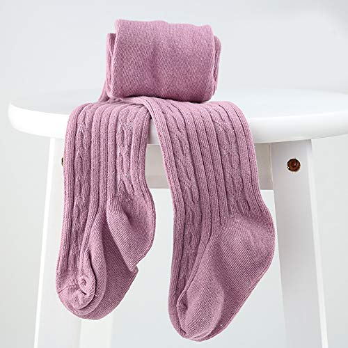 Image of Baby Toddler Girls Tights Seamless Cable Knit Cotton Leggings Pants Stockings for Infant Baby Girl