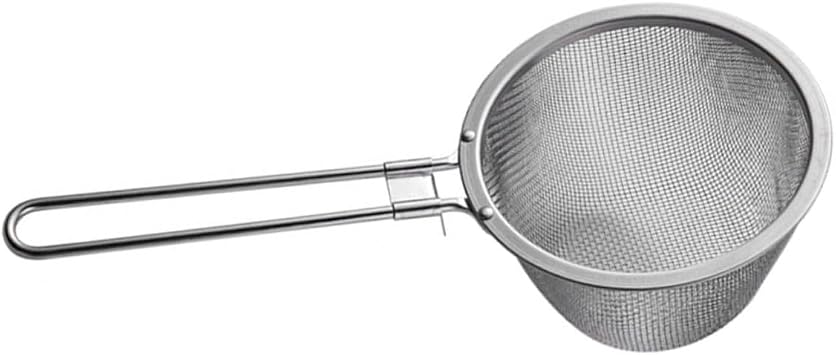 FAVOMOTO Stainless Steel Colander with Hook Hanging Hot Pot Skimmer Spoon Mesh Strainer for Kitchen Cooking Food Strainer for Pasta Vegetables and Hot Pot Soup Practical and Safe for Home