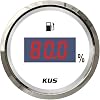 KUS Digital Oil Fuel Level Gauge Meter Indicator 0-190ohm 52mm2 with Backlight 12V24V