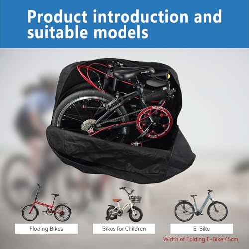 CamGo 20 Inch Folding Bike Bag - Waterproof Bicycle Travel Case Outdoors Bike Transport Bag for Cars Train Air Travel (Black, 20 inch) by CamGo - Image 4