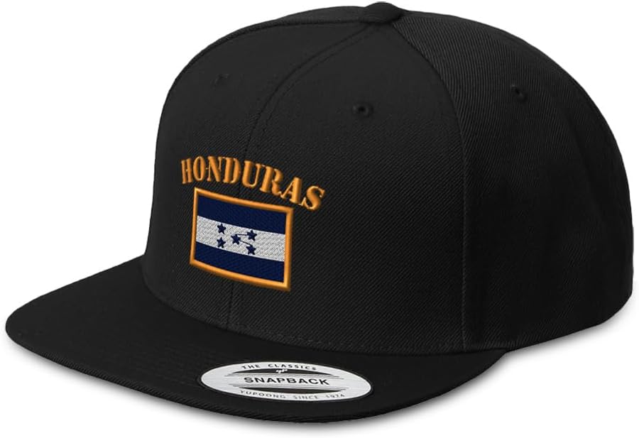 Speedy Pros Snapback Hat for Men Flat Brim Hats Honduras Flag Embroidery Embroidered Flat Bill Hat Acrylic