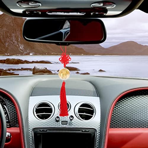 Tomaibaby 6pcs Chinese Knot Tassels Zodiac Animals Car Hanging Ornaments Year of The Tiger Gift 2022 New Years Decoration Pendant Decor Feng Shui Coin