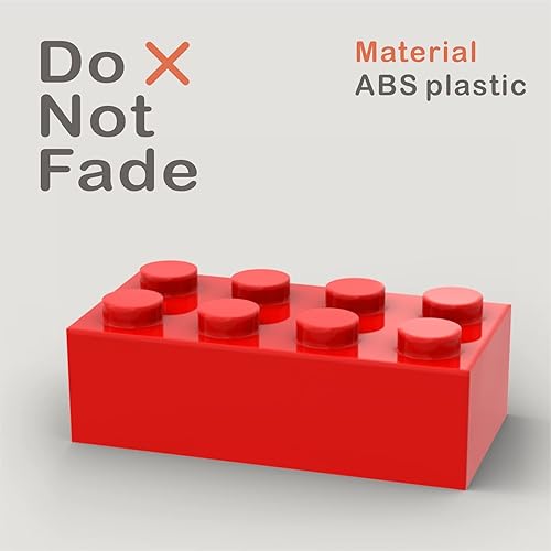 Miniatura 3 de Ladrillos de construcción clásicos, 100 piezas de 2 x 4 rojo (rojo brillante), piezas y piezas clásicas de bloques de ladrillo 3001, compatibles con