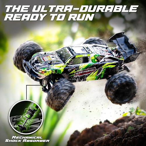 Image of Tygatec 1:16 All Terrain Supersonic Rc Car,45 Kph High Speed Remote Control Car with 2.4 Ghz Remote Control,Electric Vehicle Off-Road Truck,4X4 Wheel Drive Rc Trucks with Rechargeable Batteries,Red