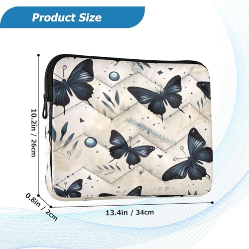 Funda para portátil 13-14 pulgadas diseño mariposas negras miniatura 3
