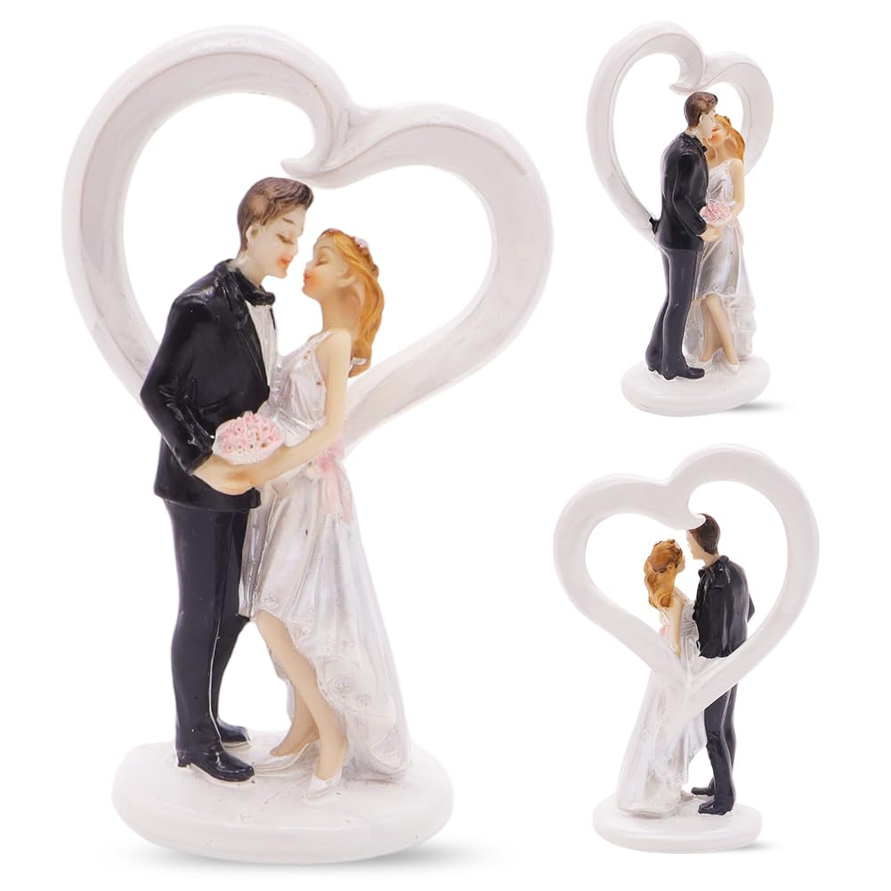 Wedding Couple Figurine, Cake Topper, Resin Couple Figurine, Cake Decoration Ornament for Anniversary Engagement, Home Decor