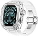Produktbild OTGKF 49 mm Luxus Transparent Kristall Fall Gummi Uhrenarmband Schmetterling Verschluss DIY Modifikation Kit,Für Apple Watch Ultra 2 8 Series Watch Ersatz Zubehör, For Ultra 49mm, Achat