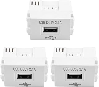 USB Stromversorgungsmodul 220V auf 5V Transformator 3 Stück, 2.1A USB Unterputz Netzteil Schaltadapter für Smartphone Tablet Ladegerät MP4 und andere Geräte