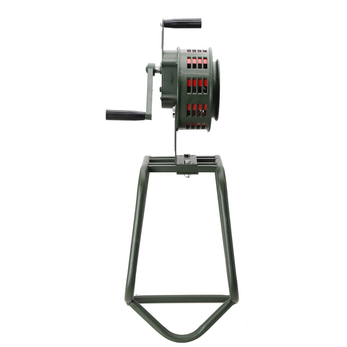 125dB Handsirene Tragbarer Handkurbel Sirenen Aluminiumgehäuse Sirene | Einklappbar Alarmsirene Manuell Betriebenes Sirenen mit Abnehmbare Halterung für Feueralarm den Heim,SY-200B Grün