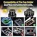 Cup Holder Expander (Adjustable Holder & Base, Auto-Fit Hold, One Button Open), Car Cup Holder Expander for Yeti, Hydro Flask, Nalgene, Owala, Bottles in 2.6