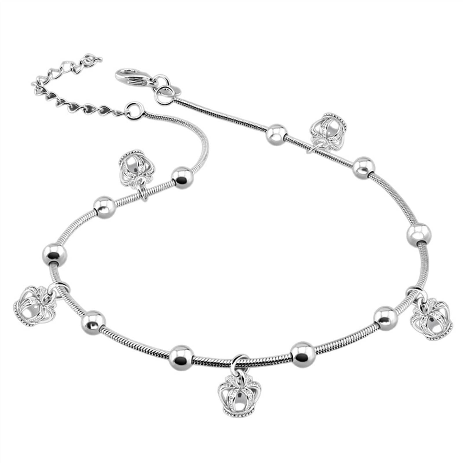 Fußkettchen Sommermode Fußkettchen für Frauen Fußschmuck 925 Sterling Silber Fußkette Frauenschmuck Frauen Fußkettchen