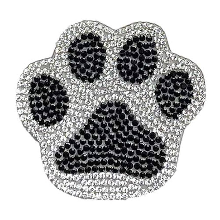 Amazon.co.jp: 肉球 ワッペン ストーン アイロン接着 縦5.5cm×横