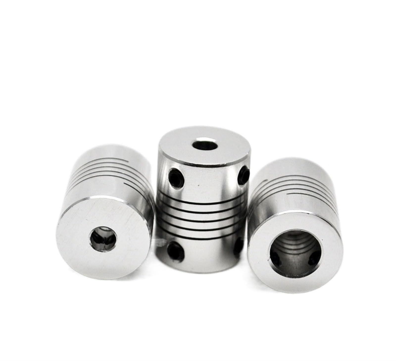 Rigid coupling,Stainless steel rigid coupling 1PCS D19L25 3D Printers Parts Aluminium CNC Motor Shaft Coupler Flexible Coupling(6.35 x 6.35)