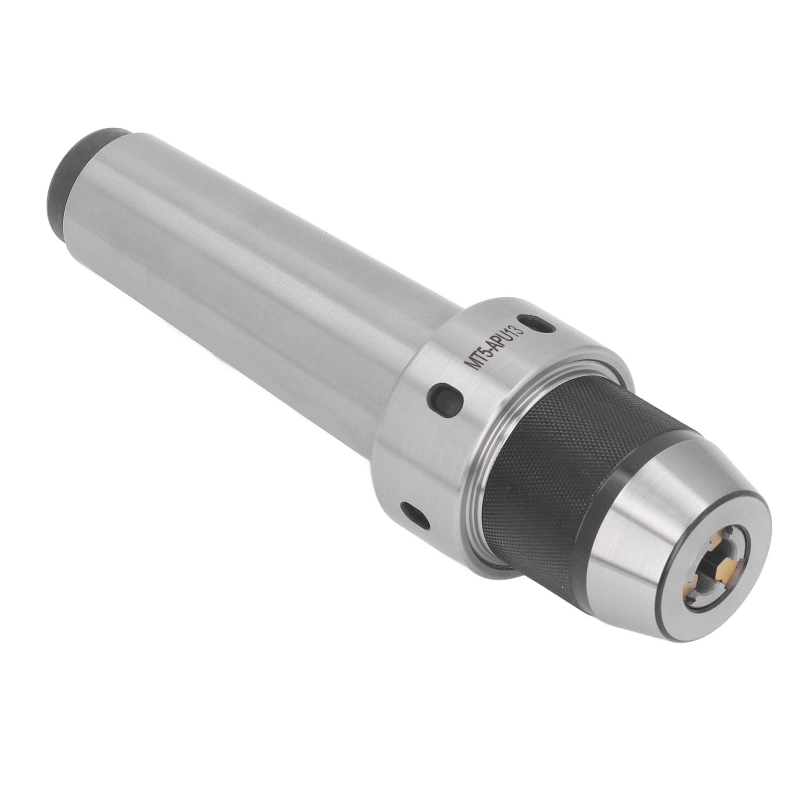 FTVOGUE Bezkluczowy Uchwyt Wiertarski Ręczny, Samozaciskowy Uchwyt Wiertarski ze Stali Stopowej 40Cr, MT5 APU13 1 Mm do 13 Mm, dokładność 0,08 do 0,12, Zintegrowany Narzędziowy Frezarek CNC i