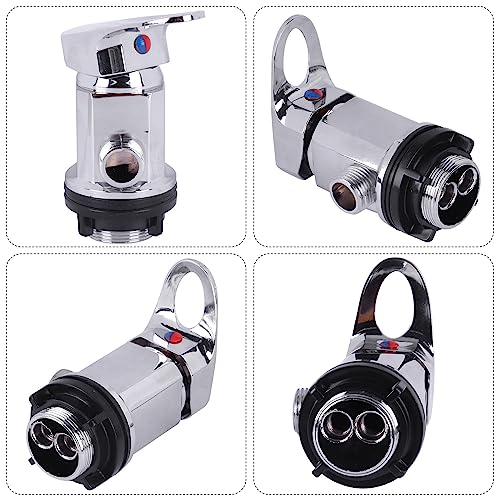 Mischbatterien Sprüher Set, Friseur Salon Waschbecken Handbrause, Waschbecken Wasserhahn Set, Dusche Mischbatterie Auslass 1/2 Zoll für Wohnmobil Campervan Friseurbetten Schönheitssalons Friseurläden