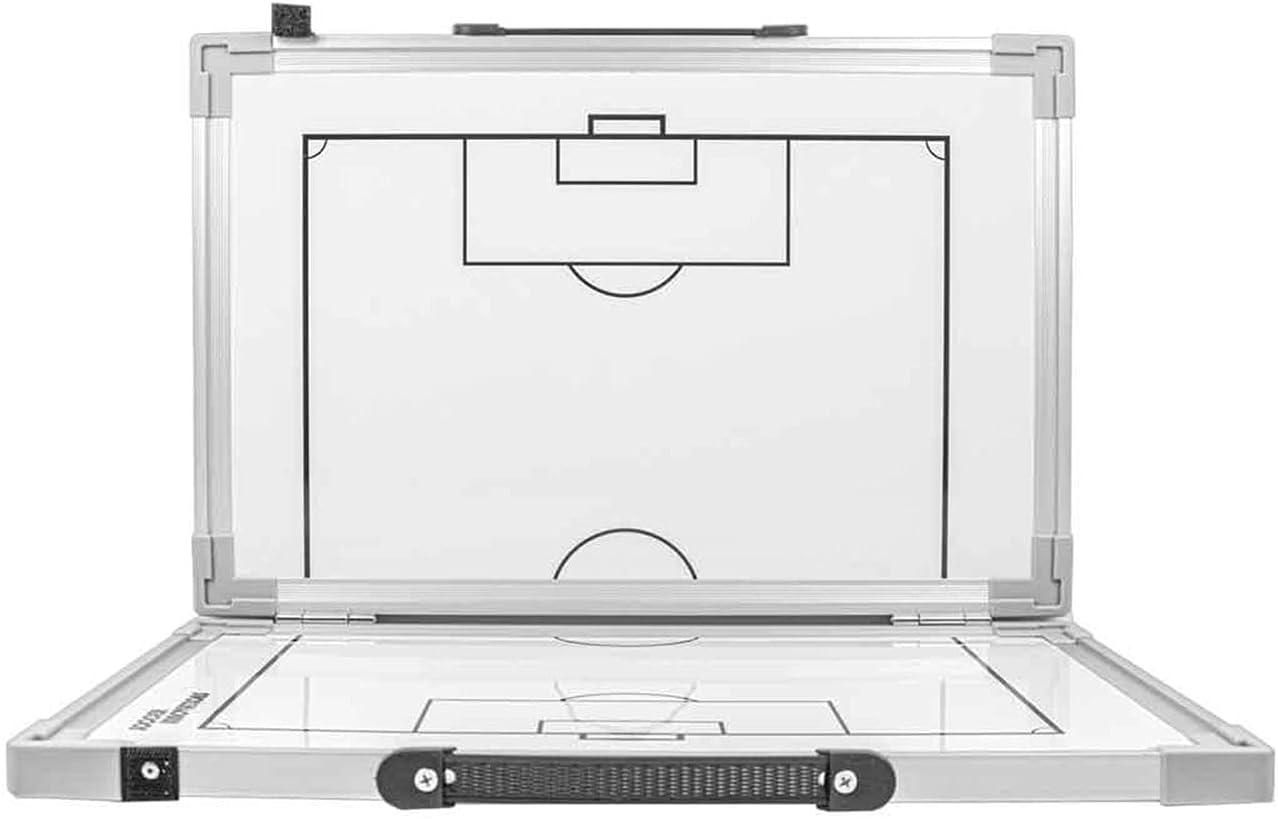 Soccer Innovations Hinged Magnetic Tactic Coaching Board, Extremely Portable Dry Erase White Board for Soccer Coaches of All Levels to Perform Tactical Analysis.