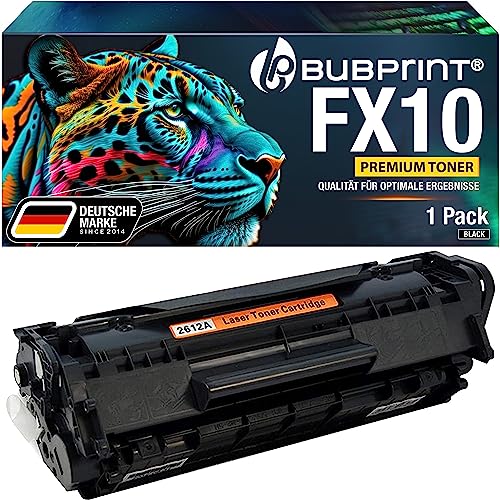 Bubprint Toner kompatibel als Ersatz für Canon FX10 FX-10 FX 10 für I-Sensys MF4010 MF4120 MF4150 MF4320D MF4340D MF4350D PC-D440 PC-D450 Fax L100 L120 L140 900 Schwarz