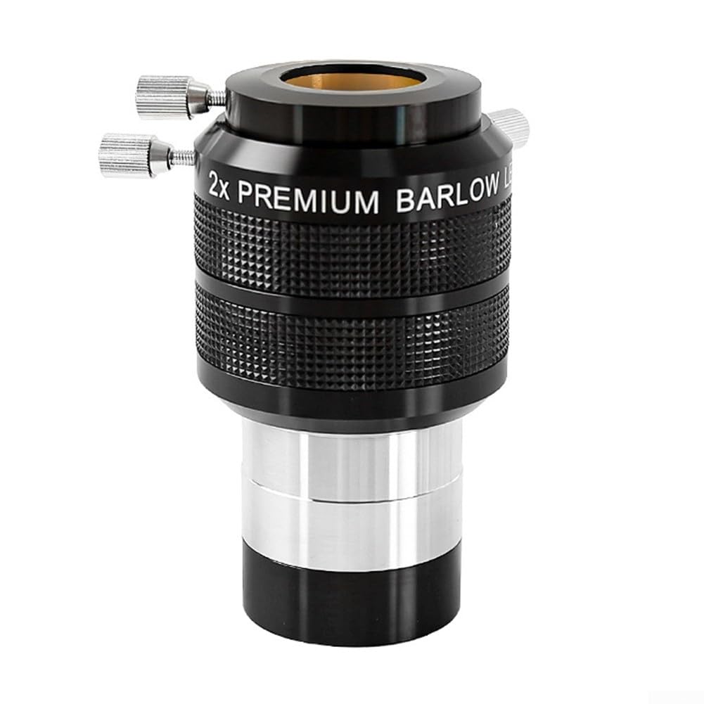 Lot de 2 lentilles de Barlow de qualité supérieure pour télescopes - Se connecte à des accessoires de visualisation de 1 25" ou 2"