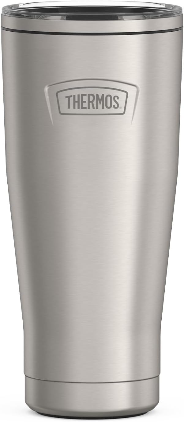 THERMOS ICON SERIES, Stainless Steel Tumbler with Slide Lock, 18 Ounce, Matte Stainless Steel