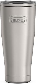 THERMOS ICON SERIES, Stainless Steel Tumbler with Slide Lock, 18 Ounce, Matte Stainless Steel