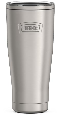 THERMOS ICON SERIES Stainless Steel Tumbler with Slide Lock 18 Ounce Matte Stainless Steel