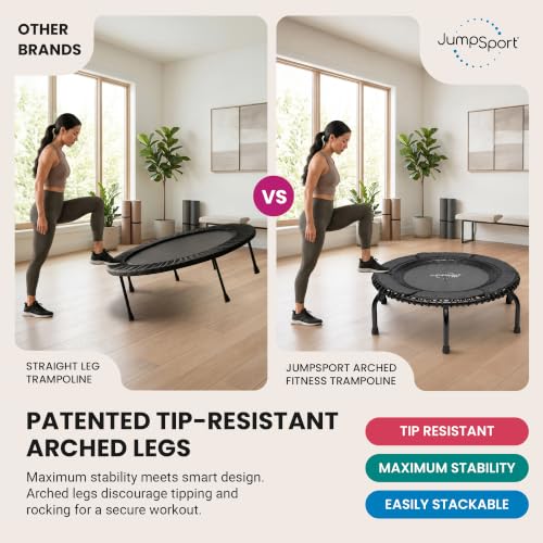JumpSport 39” PRO Fitness Trampoline for Adults, Model 370 PRO - image 5