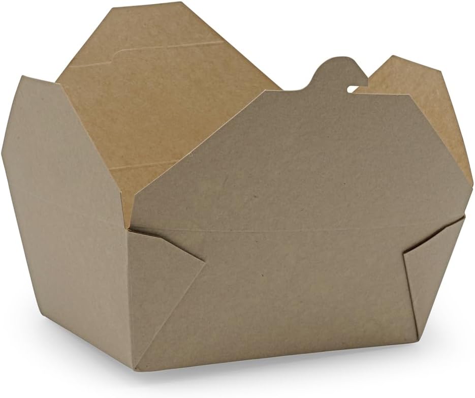 #3 Fold-Top Take-Out Box 7.7x5.4x2.5 inch Paper Kraft, 200/Case