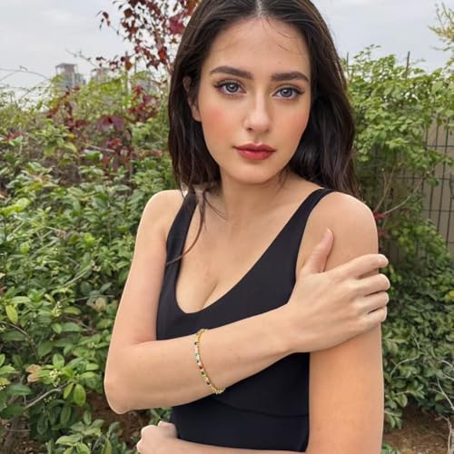 image for RIZILIA Eternity Tennis Bracelet & Round Cut Multi Colors Cubic Zircon