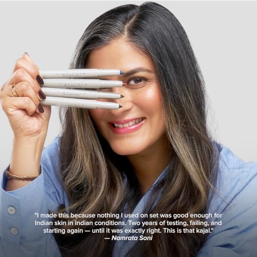 Image of SIMPLYNAM Ultimate Kajal | 1 Stroke Intense Color Payoff | Water Resistant | Long-Lasting & Smudge-Proof | Safe for Sensitive Eyes | 7X More Product | In-Built Sharpener & Smudger | Metallic Bronze