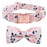 Elegant little tail Dog Collar with Bow, Soft&Comfy Bowtie Dog Collar, Adjustable Pet Gift Collars f