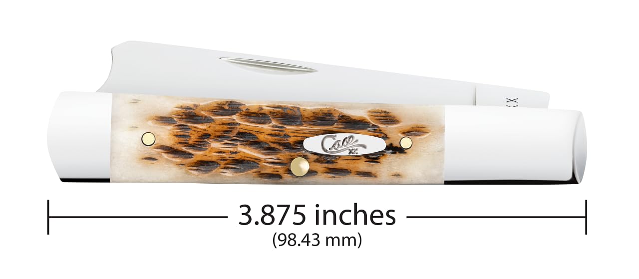 Case Cutlery CA10722: Amber Ss - Peach Seed Jig Vault