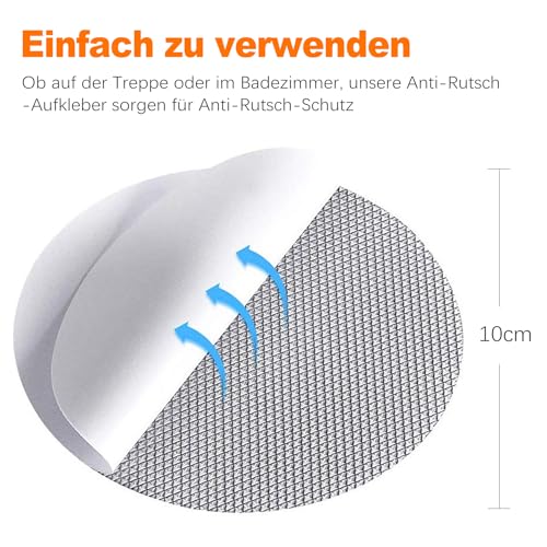 OioTuyi 26 Stück Antirutsch Aufkleber für Dusche und Badewanne, Transparente rutschfeste Pads, 10cm Ø, Sicherheit im Bad
