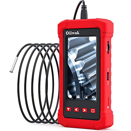 Oiiwak Industrial Endoscope Camera 3.9mm Bore Scope Inspection Camera with 4.3â€™â€™ IPS Screen 1080P HD Video Digital Snake Camera Sewer Pipe Plumbing Camera for Car Engine HVAC Throttle Fix (1.5M/5FT)