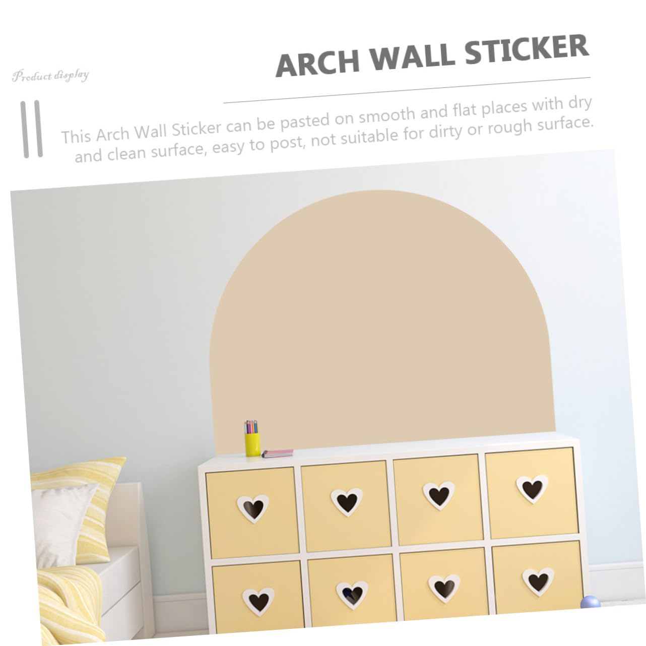 Adesivi Decorativi da Parete Forte Adesivo Geometrici in Pvc Beige Resistenti a Screpolature e Sbiadimenti, per Ufficio e Decorazione