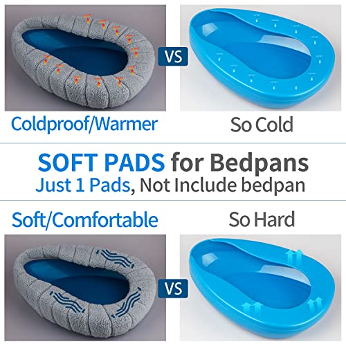 Soft Cushion For Bed Pan, Warm Pad Cover Bedpan, Commode Chair, Washable Thick Flexibility Comfortable Mat For Elderly (Grey) #TOP2