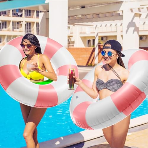 Image of 2 PCS Inflatable Pool Floats for Swimming Pool Party Lake Beach Adults - Floaties Pool Tubes Swim Rings Tubes Floaties for Beach Pool Party Decorations